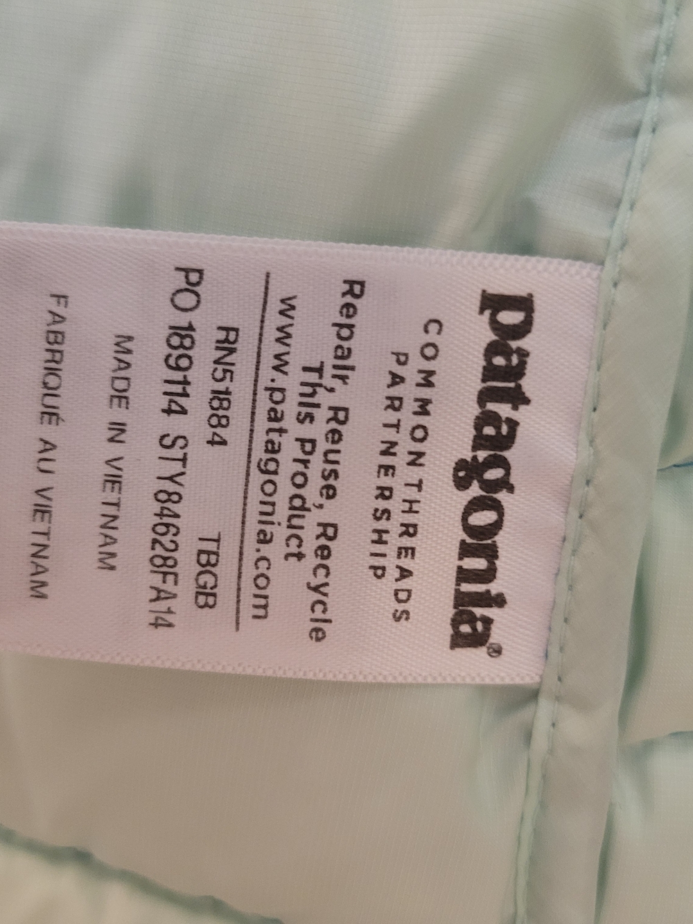 Patagonia Women's Down Sweater Vest Aqua Blue 800 Fill Puffer Full Zip Medium - Picture 6 of 8